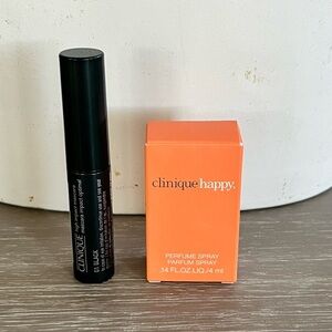 Clinique Happy Spray Perfume & 01 Black Mascara Mini 0.14 oz